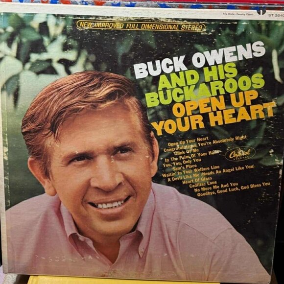 Buck Owens And His Buckaroos – Open Up Your Heart Vinyl 33RPM VG+ AB114 - Picture 1 of 2